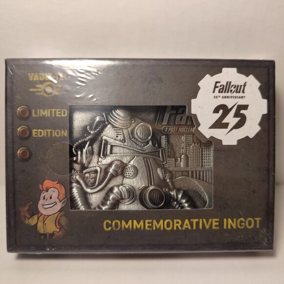 Fallout 25th Anniversary Commemorative Metal Card Figurine Official Collectible - Picture 1 of 2